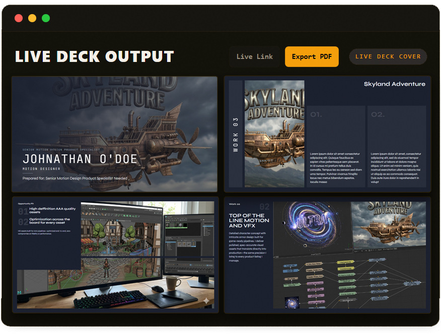 Live deck output preview